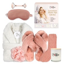 My Novel Things Birthday Gifts For Women, Bathrobe Set With Silky Satin Sleep Ma