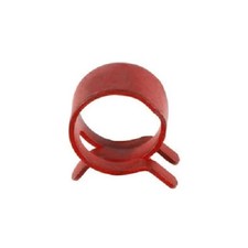 100 12 Spring Action Hose Clamps Red