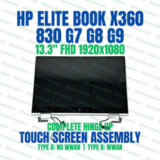 REPLACEMENT HP ELITEBOOK X360 830 G7 LCD Display Screen Panel WHOLE HINGE UP
