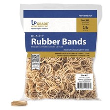 Size 12 Natural Crepe Rubber Bands 1 3/4 X 1/16 Inch 1 Lb Bag For Bundling
