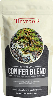 Tinyroots Conifer Bonsai Soil Blend   2.25 Quarts Formulated And Premixed For Ju