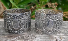 Pair of 1920/30's Continental 800 fine Silver Napkin Rings