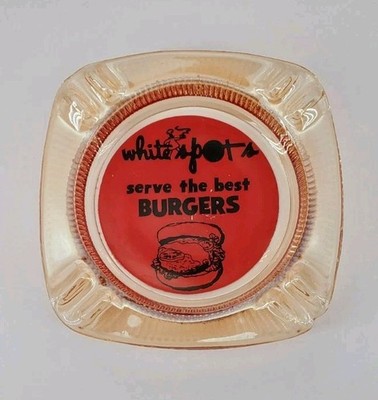 Vintage Marketing Ashtray / White Spots Restaurants / ''Serve the Best Burgers''