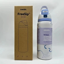 Owala Tied And True Blue Bows 32 Oz Freesip UO Exclusive Urban Outfitters