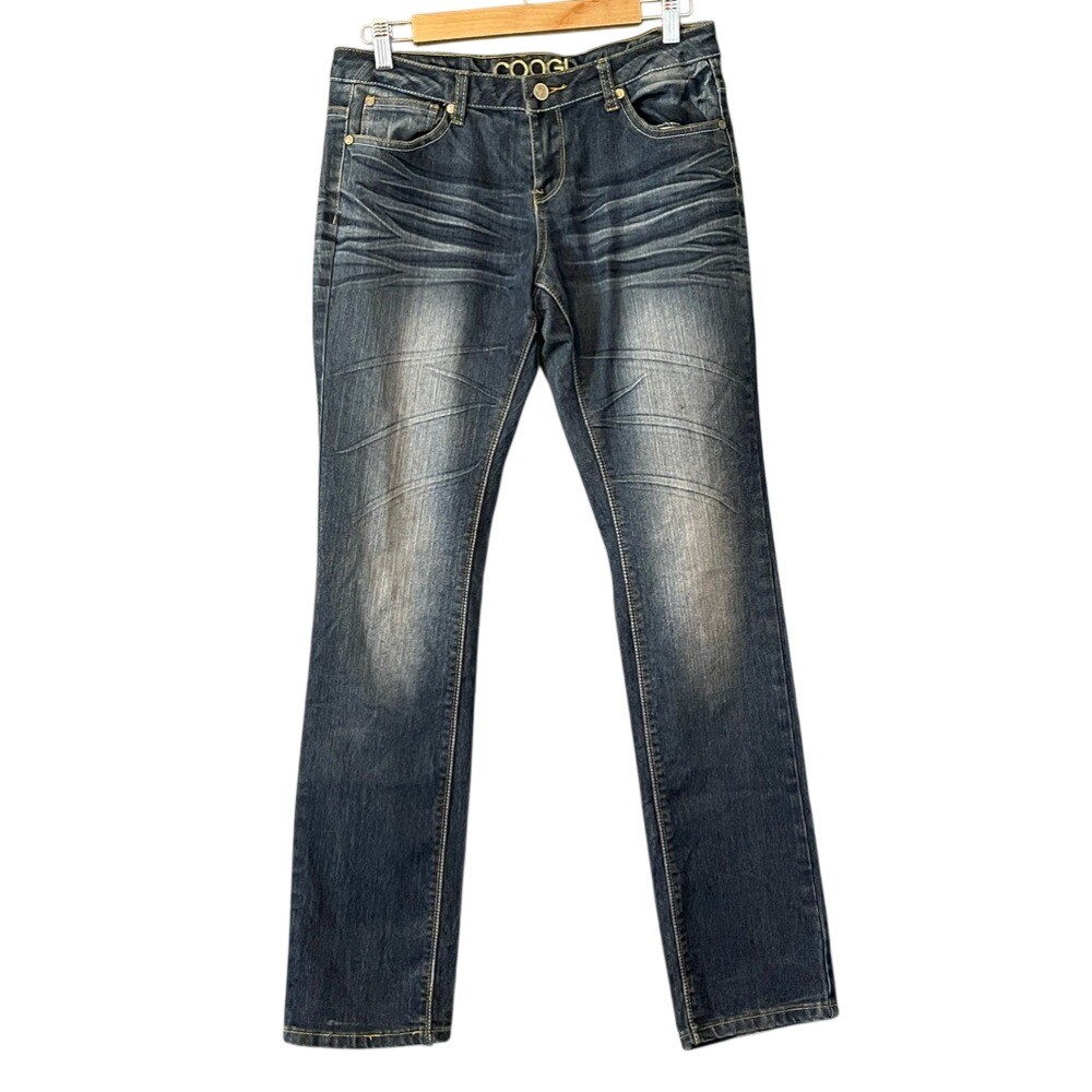 Coogi Embroidered Jeans Womens 7/8 Y2K Straight Leg Denim