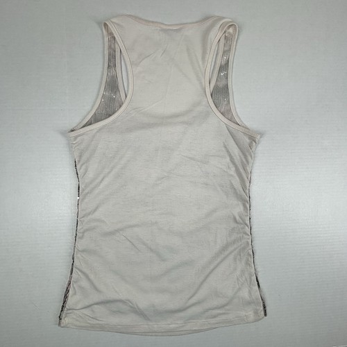 CHARLOTTE RUSSE SEQUIN Y2K Burnout Tank Top Shirt Womens XS Layered*READ GUC - Picture 2 of 10