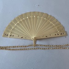 Antique Vintage Hand Fan Plastic Celluloid Ivory 1930s