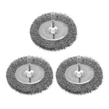 Wire Brush for Drill, 3pcs 3 Inch Wire Wheel Brush Cup Set 0.012 Inch Coarse Car