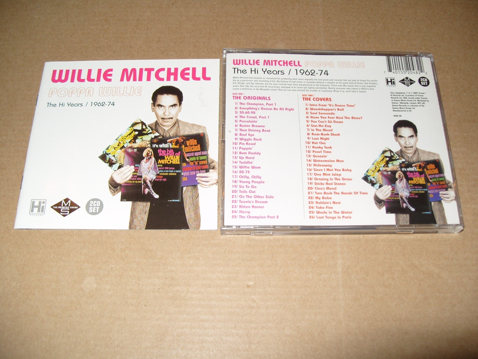 Willie Mitchell -Poppa Willie (The Hi Years, 1962-1974, 2001) 2 CD EX/INLAYS VG+