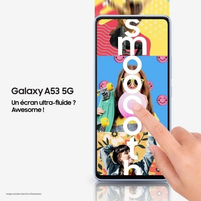 Samsung Galaxy A53 5G 128Go téléphone Android débloqué double SIM noir - 3