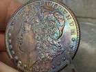 1880-S MORGAN SILVER DOLLAR GEM TO SUPERB GEM BU MS DMPL MONSTER RAINBOW TONER
