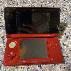 Red Nintendo 3Ds With Pokemon X & Naruto Shippuden Ninja Destiny 2