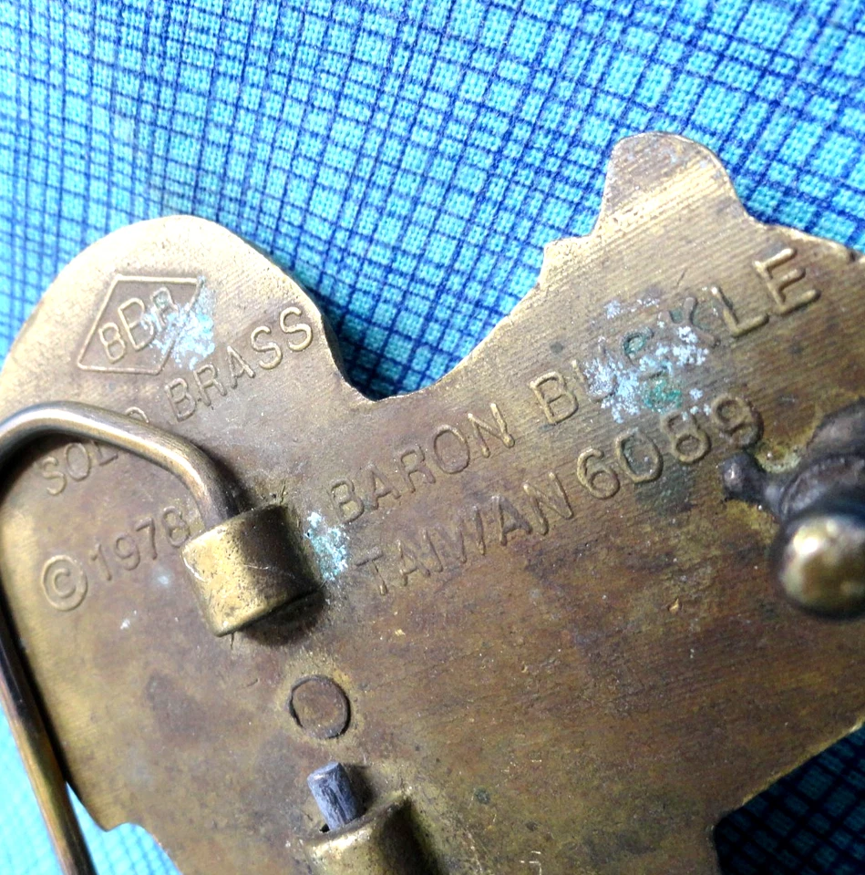 Пряжка для ремня белки 3D латунь Critter Spirit Animal винтаж 70-х Baron Taiwan .GMP682 - Изображение 4 из 4