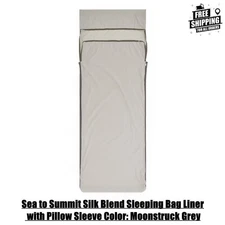Sea to Summit Silk Blend Sleeping Bag Liner with Pillow Sleeve Color: Moonstruck