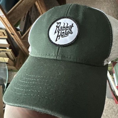 Rabbit Hole Distillery trucker Hat Cap green  Adjustable Strap