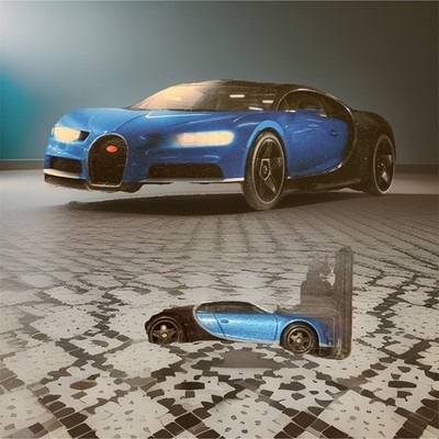Hot Wheels Exotic Envy 1:64 Blue Diecast Premium Bugatti Chiron 2016 Car