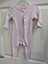 Tu Baby Girls Babygrow Aged 0-3mths Pink Sleepsuit  56-62cm 🟣