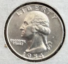 AU/BU ?... 1954-P Washington Quarter 90% Silver Coin Uncirculated? (See Pics)