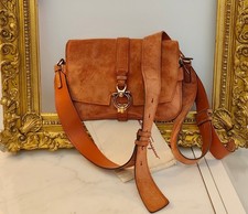 FERRAGAMO TASCHE "BLUME" POST Umhängetasche Wildleder