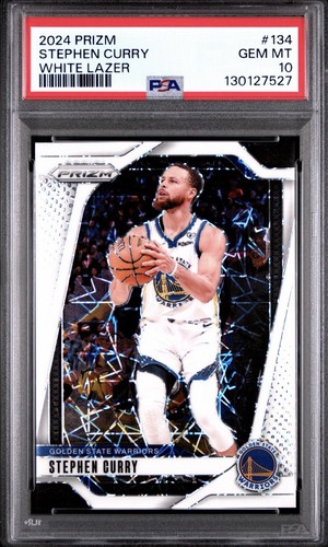 2024 Panini Prizm Stephen Curry #134 White Lazer  /275 PSA 10