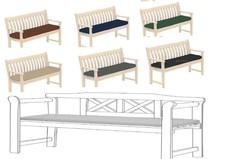 Bench Cushion Pad 2 3 4 Seater  Comfortable Outdoor Waterproof Garden Furniture