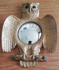 Miroir doré œil de sorcière Hibou ancien Vintage année 1970