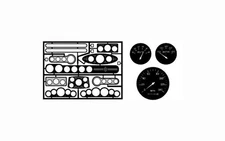 Model Car Garage 2045 1/24-1/25 Street Rod Gauge Panels & Modern Gauge Faces
