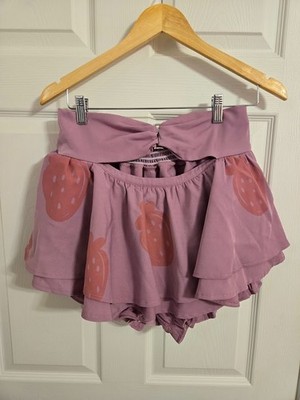 Winx Club Women's Mini Skirt Flora Y2K Ruffle Skirt High Waist Size XL