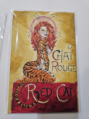 #ad J Scott Cambell Le Chat Noir homage Le Chat Rouge on Sketch comic $500.00
