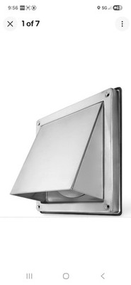 HWG 6'' Outdoor Dryer Vent Cover; Stainless Steel Wall Vent Hood 