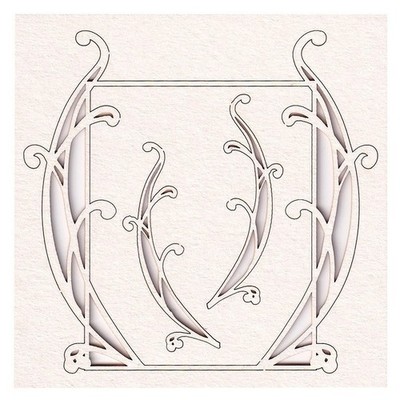 SCRAPINIEC Dekorpappe Die Cut Chipboard Dekoration Ornament, Rahmen 5558