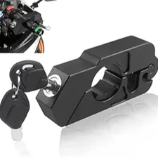Motorcycle Grip Lock Handlebar Throttle Security Lock Anti-Theft Scooters Black