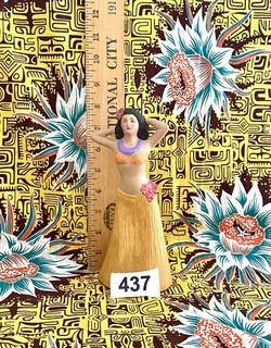 Dayle Rushall Rare Hand Painted Hawaiian Hula Dancer Figurine 8” Tall