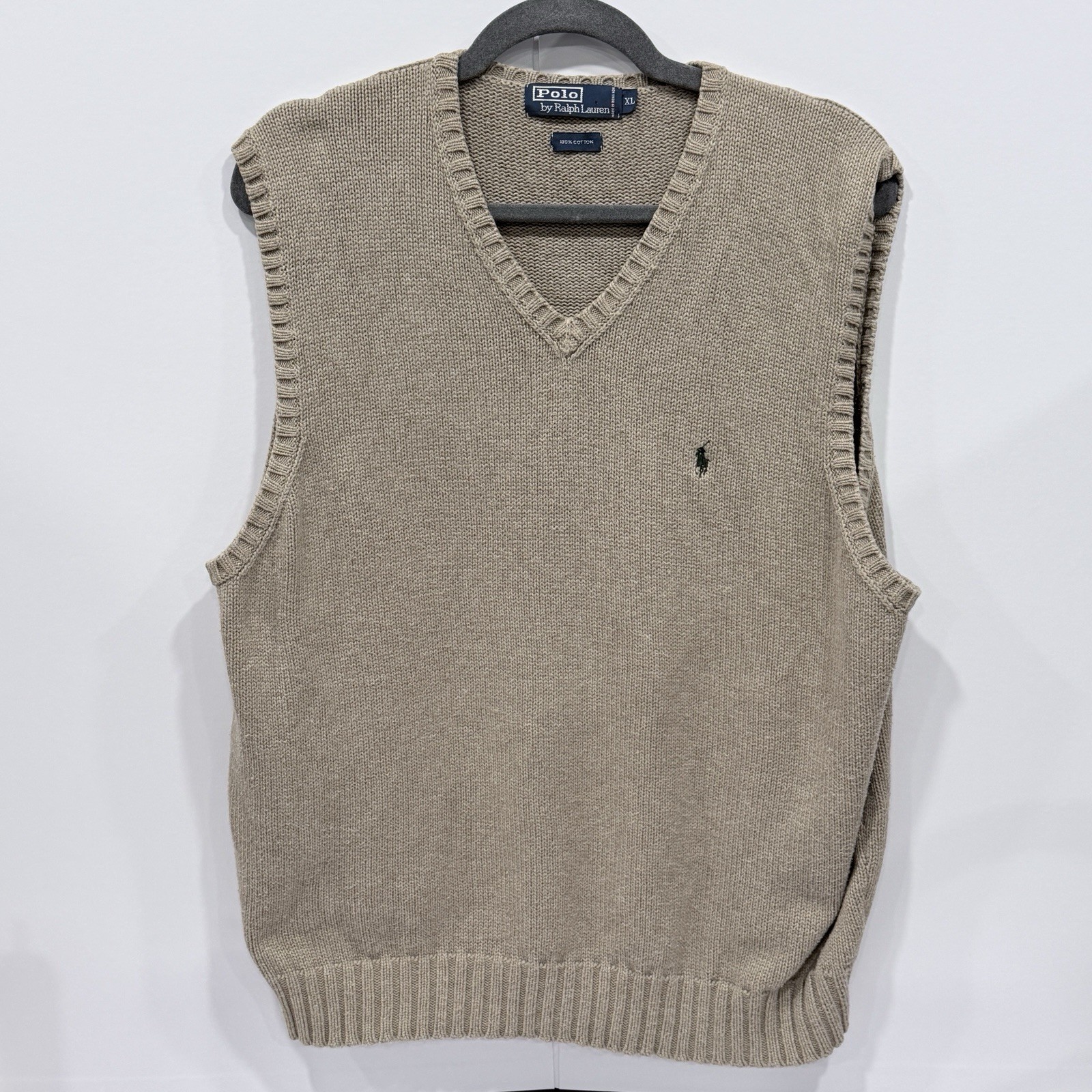 Vintage Polo Sport Ralph Lauren Sweater Vest Men’s XL Cotton Knit Fits Large