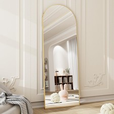 58"x18" Arched Full Length Mirror Free Standing Leaning Hanging Mounted