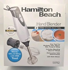 Hamilton Beach 2-Speed 225W Hand Blender with Whisk Attachment 59762 NEW NOB