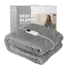 Electric Blanket Heated Throw Over Luxurious Fleece Washable Digital Controller