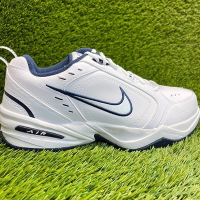 Nike Air Monarch IV Mens Size 11 4E White Blue Athletic Running Shoes Sneakers