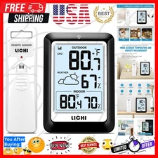 Elegant Wireless Weather Station - Thermometer & Hygrometer with 330 Feet Range