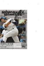 2017 TOPPS INSERT MEMORABLE MOMENTS 3,000TH HIT YANKEES HOF DEREK JETER