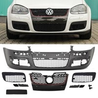 StoßStange Vorne + Wabengrill Schwarz + Gitter Ohne Nebel FüR Golf 5 GTI Umbau
