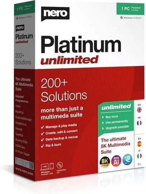 BOITE Platinum Unlimited avec CD licence perpétuelle 1 PC Multilingue Français - Photo 1/4