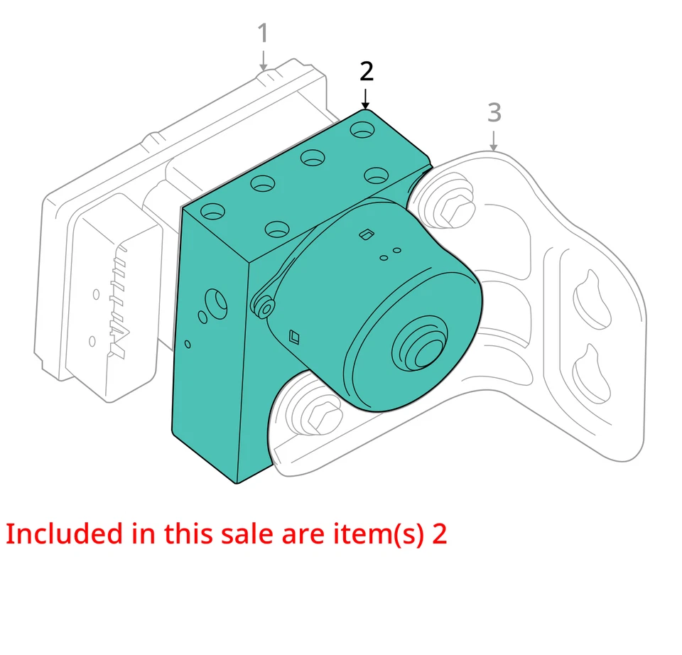 Bomba actuadora de freno antibloqueo Journey ABS Journey 2011 OEM 134 k millas (LKQ ~ 439555132) Foto 4 de 4