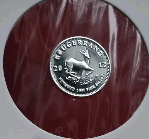 2012 Krugerrand - 1 Gram .999 Fine Pure Silver Mini Proof Round Coin Bar