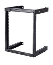 Wall Mount Rack 12U Adjustable Depth Open Frame 19Inch Server Equipment Rack ...