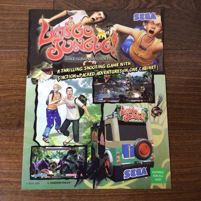 Let's Go Jungle Sega Video Game Shooter Arcade Flyer Brochure Ad Poster 2006