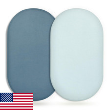 GRSSDER 2-Pack Stretchy Ultra Soft Fitted Bassinet Sheet - Universal Fit