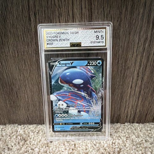 Crown Zenith Kyogre V #037 (2023) Pokemon TCG Holo AGS 9.5 Graded EN