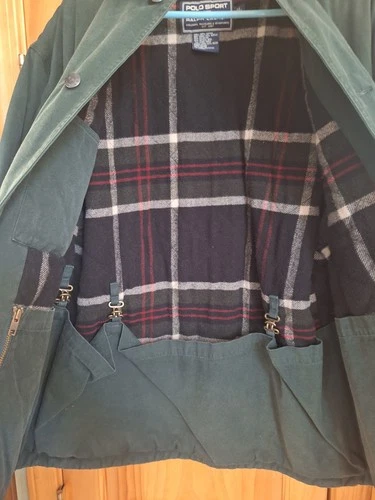 Vintage Polo Sport Workwear Chore Jacket Forest Green Size L Stadium Sportsman image 4