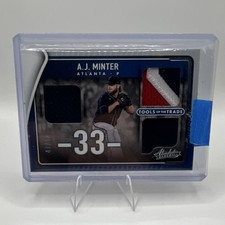 Panini Absolute 2022 Tools of the Trade A.J. Minter #TTT3-AM 47/49 Braves